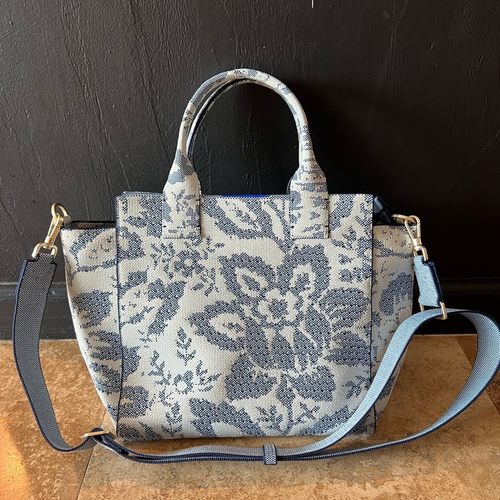 Rothy's Blue Floral Tote Bag